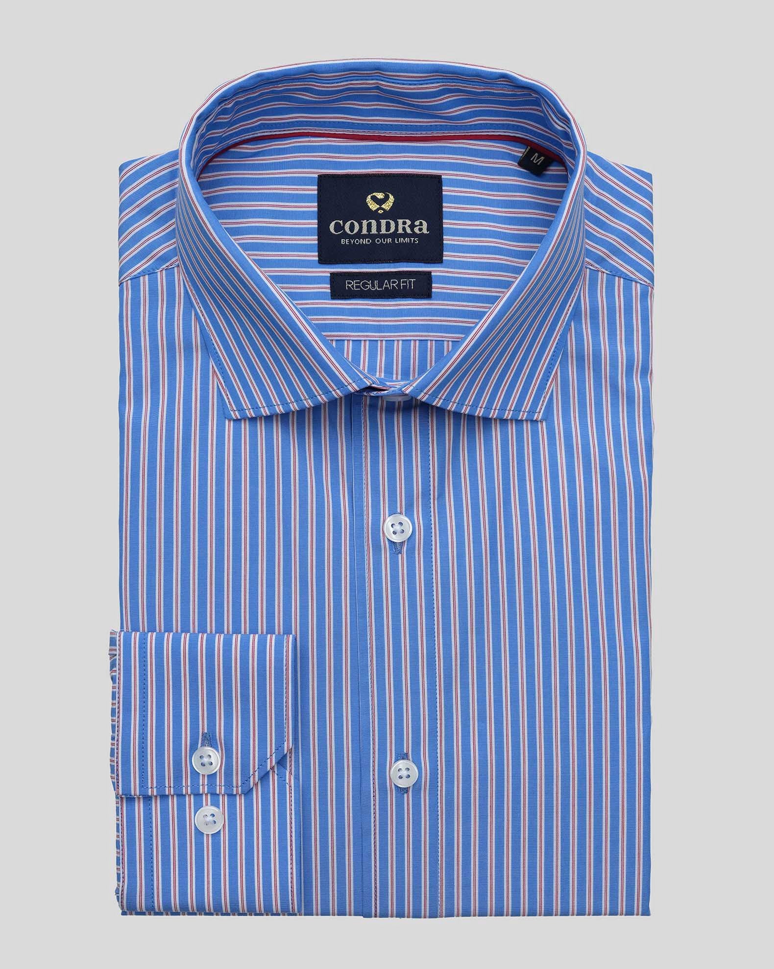 VENICE FIVE Men's Striped Office Shirt