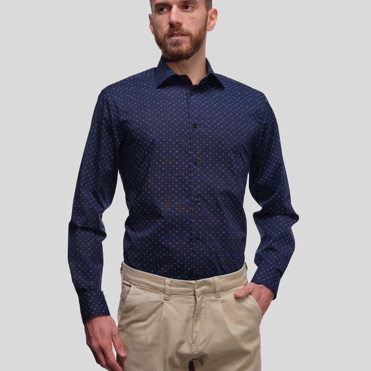 JARVIS SQUARE Men's Casual Print Shirt