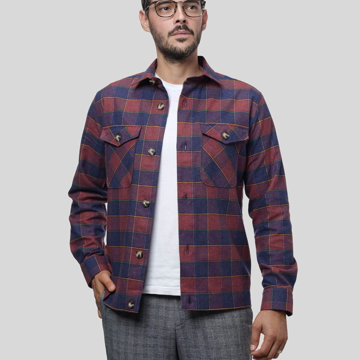 CASIAN Men's Overshirt Shirt