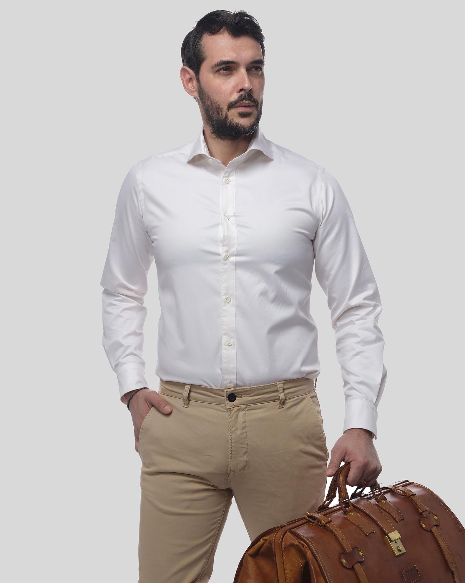 ELEGANCE Solid Colour Men's Shirt