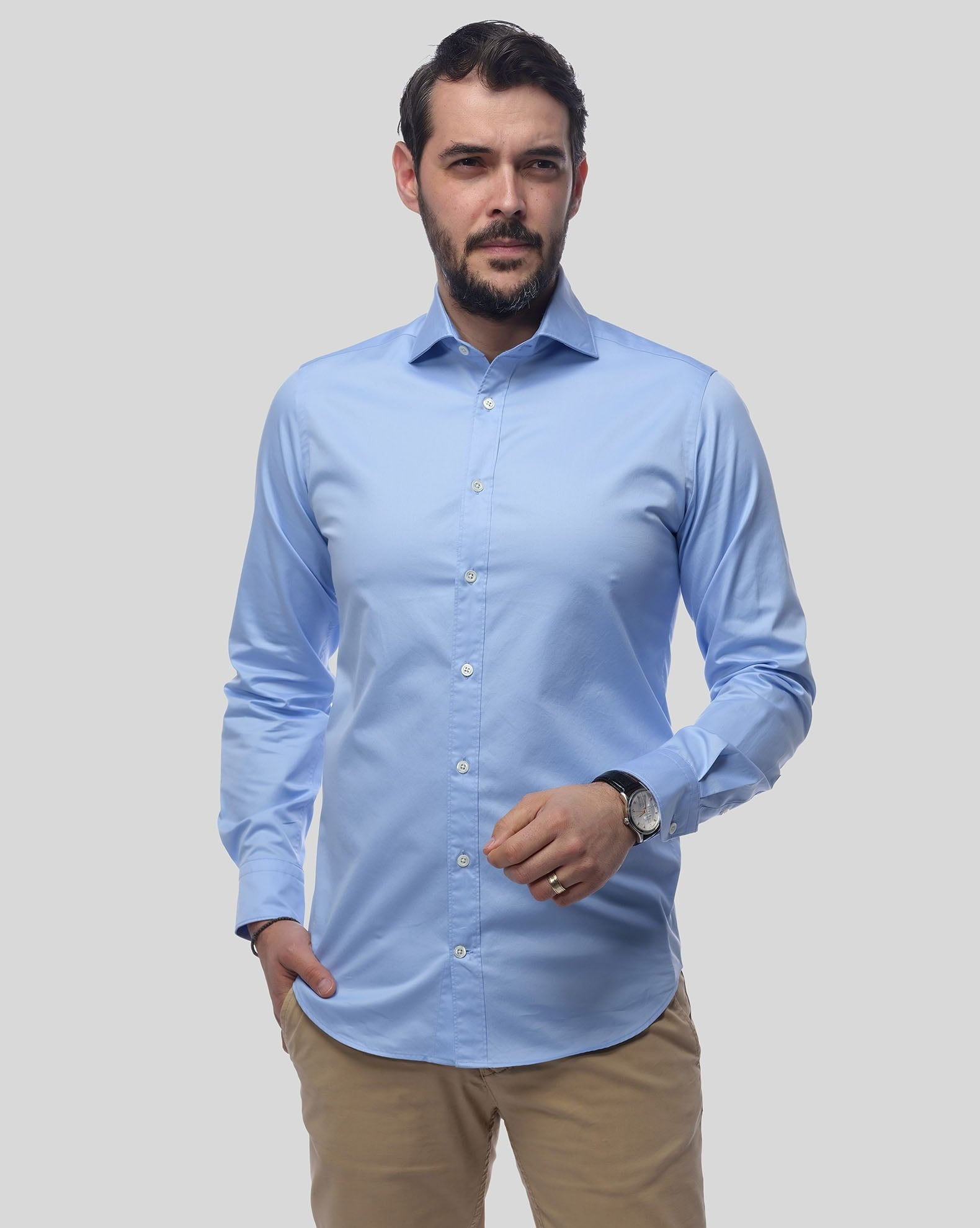 ELEGANCE Solid Colour Men's Shirt