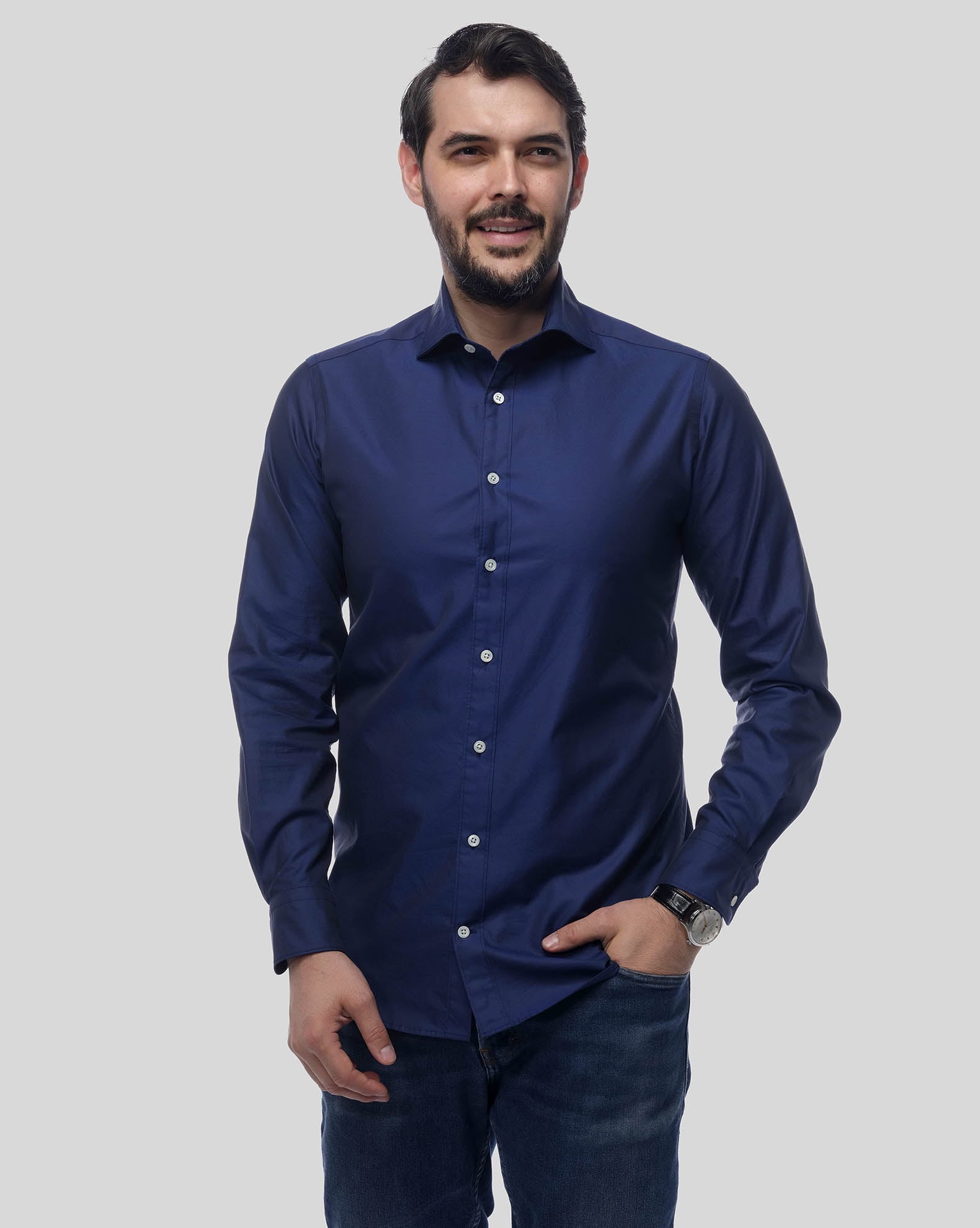 ELEGANCE Solid Colour Men's Shirt