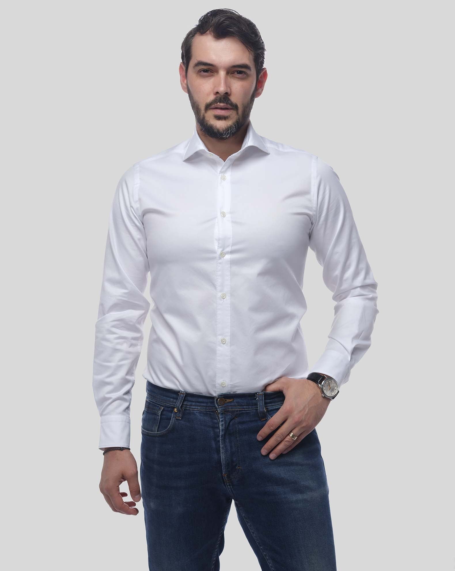 ELEGANCE Solid Colour Men's Shirt