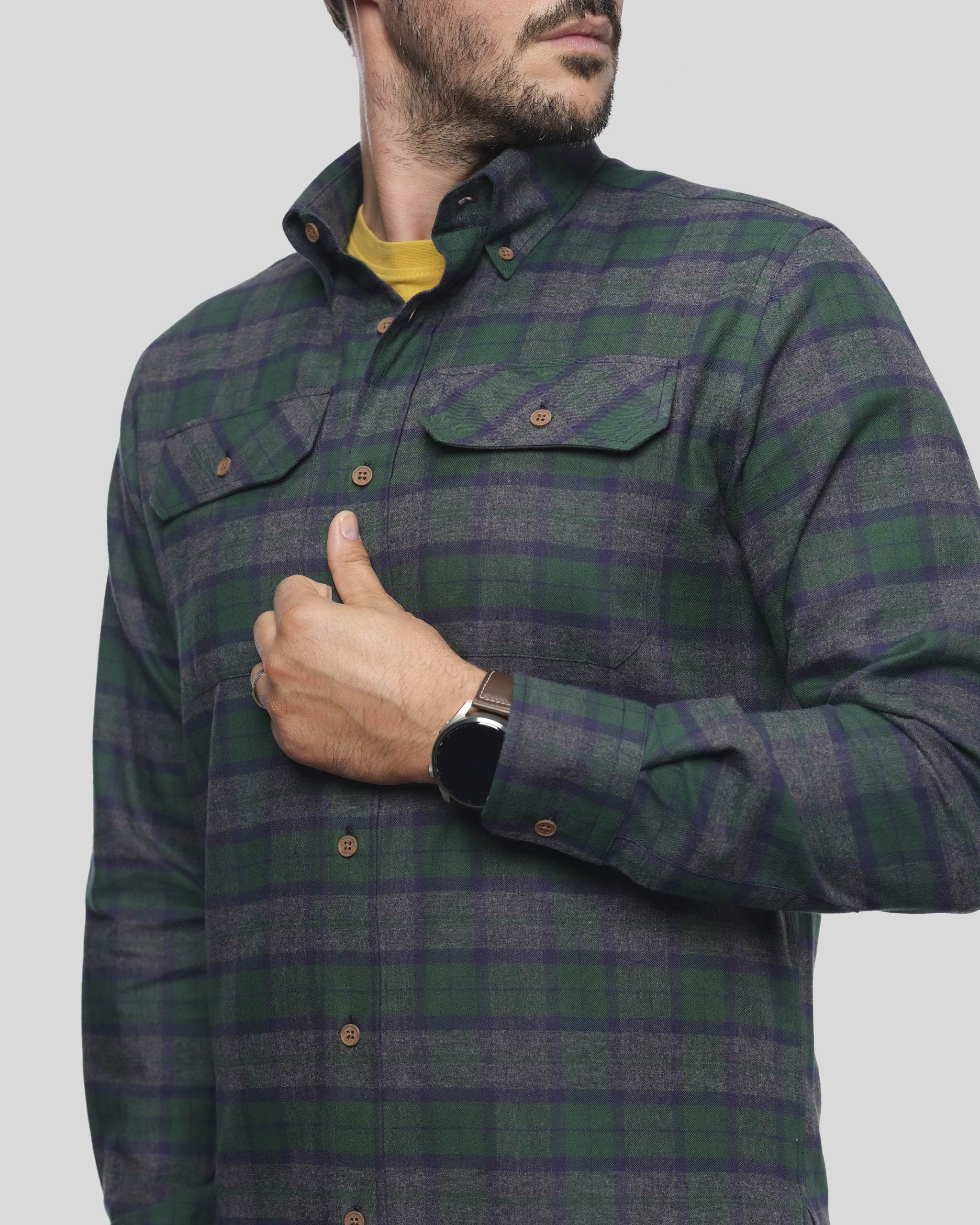 VESA Men's Casual Check Shirt