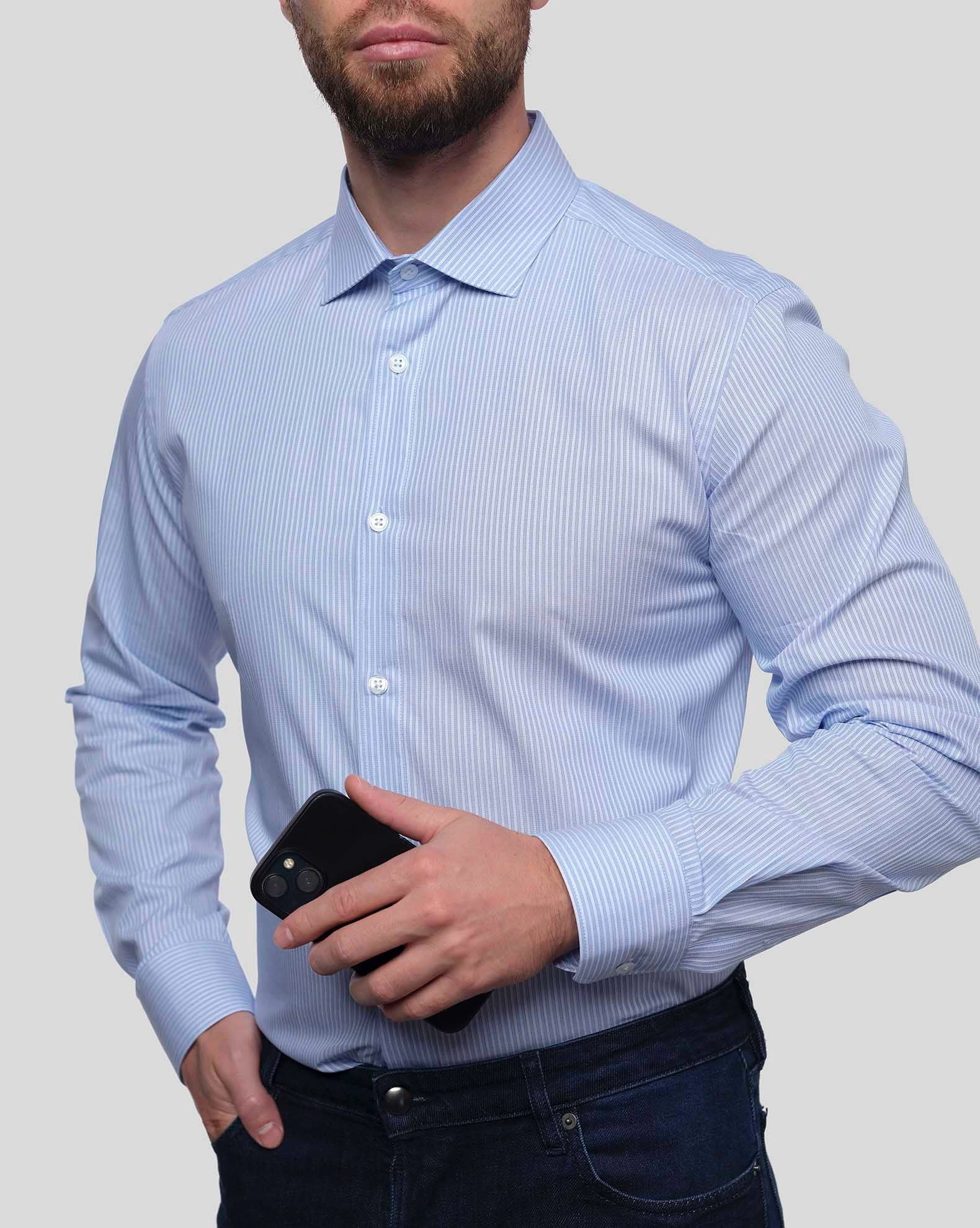 VENICE TWO Men's Striped Office Shirt