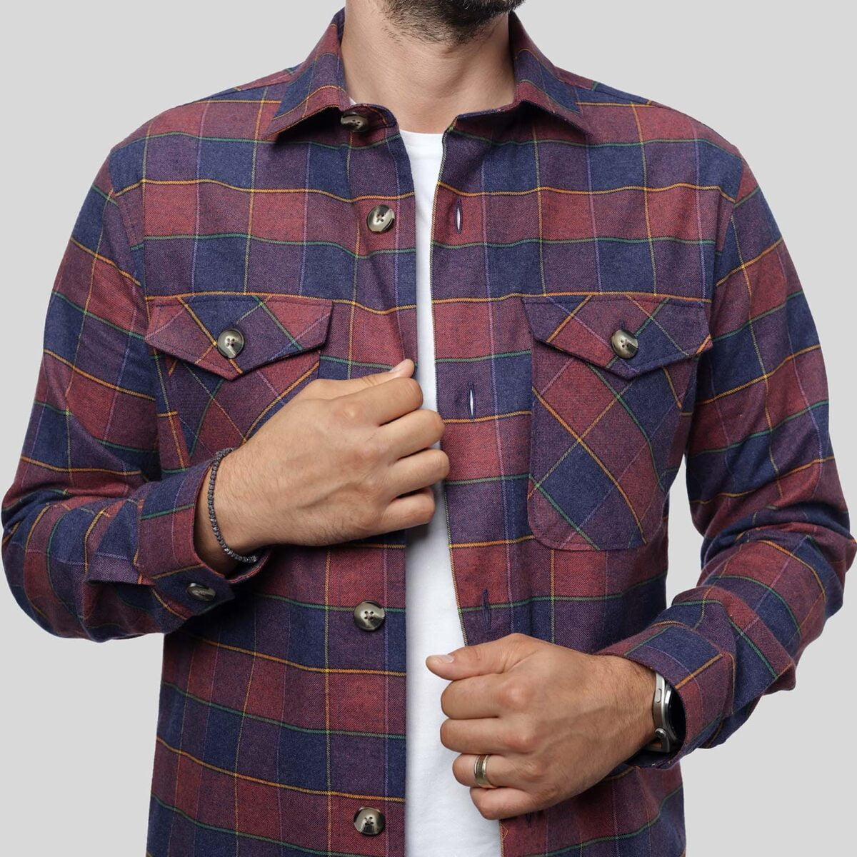 CASIAN Men's Overshirt Shirt