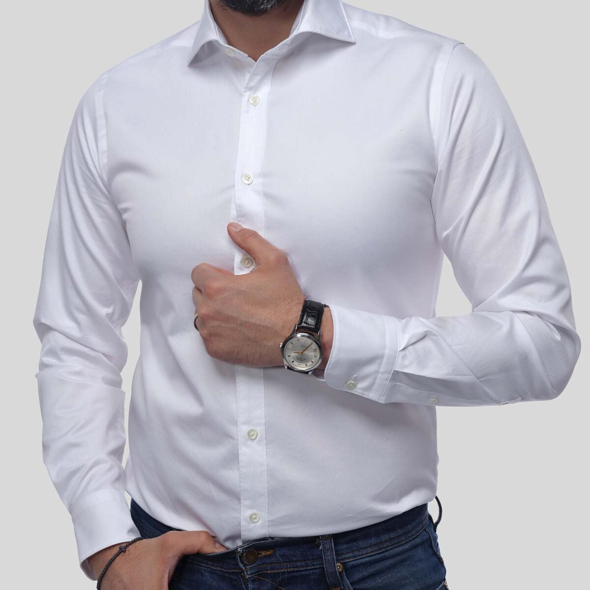 ELEGANCE Solid Colour Men's Shirt