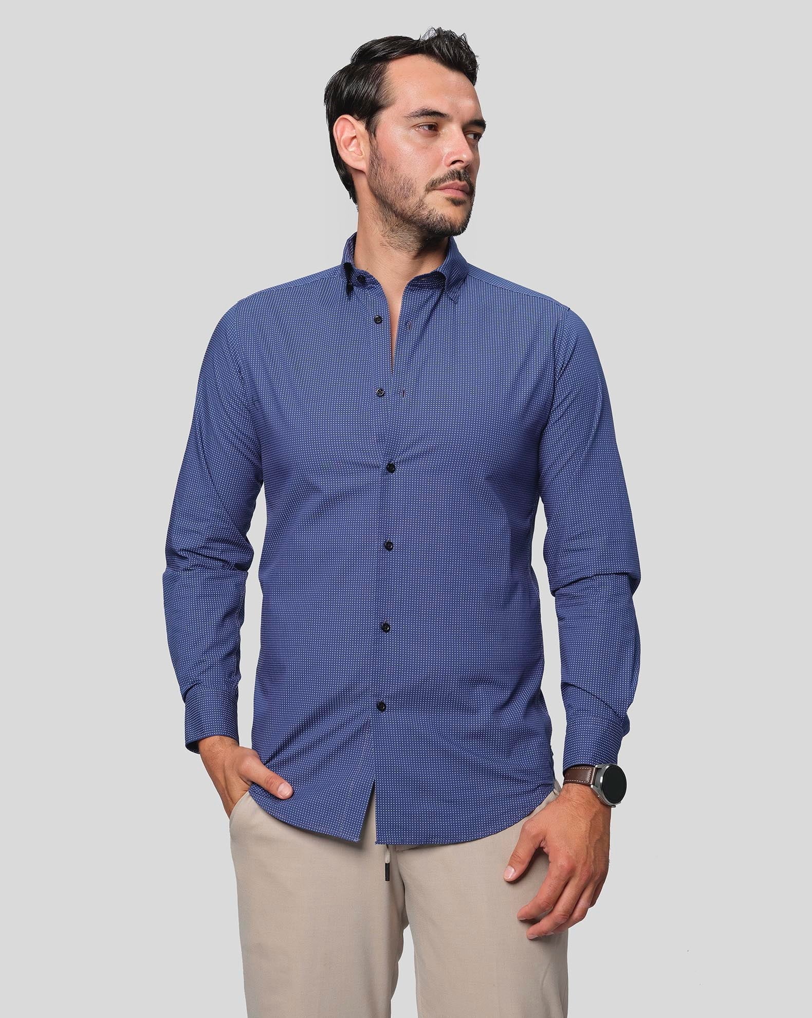 TOBI LINE Men's Casual Print Shirt